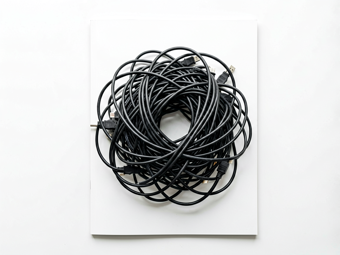 A conceptual editorial image representing the complexity and friction of shared computing resources
