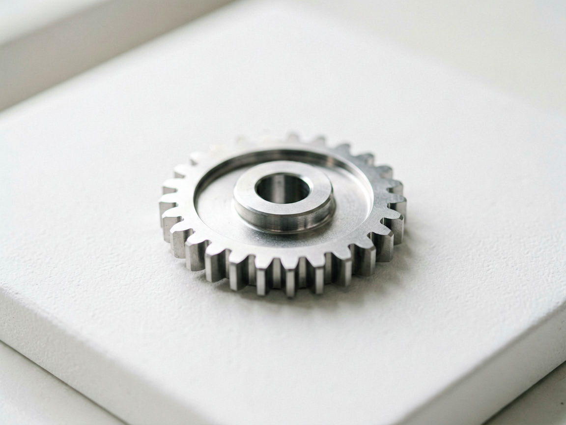 A minimalist editorial still life showing a small, precise mechanical component on a clean workbench, symbolizing the 'Flash' version and careful initial testin
