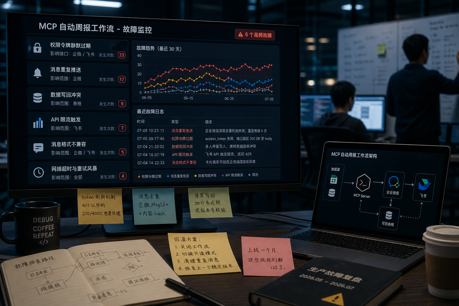 MCP 接入企业微信和飞书后：自动周报工作流的真实故障清单 cover image