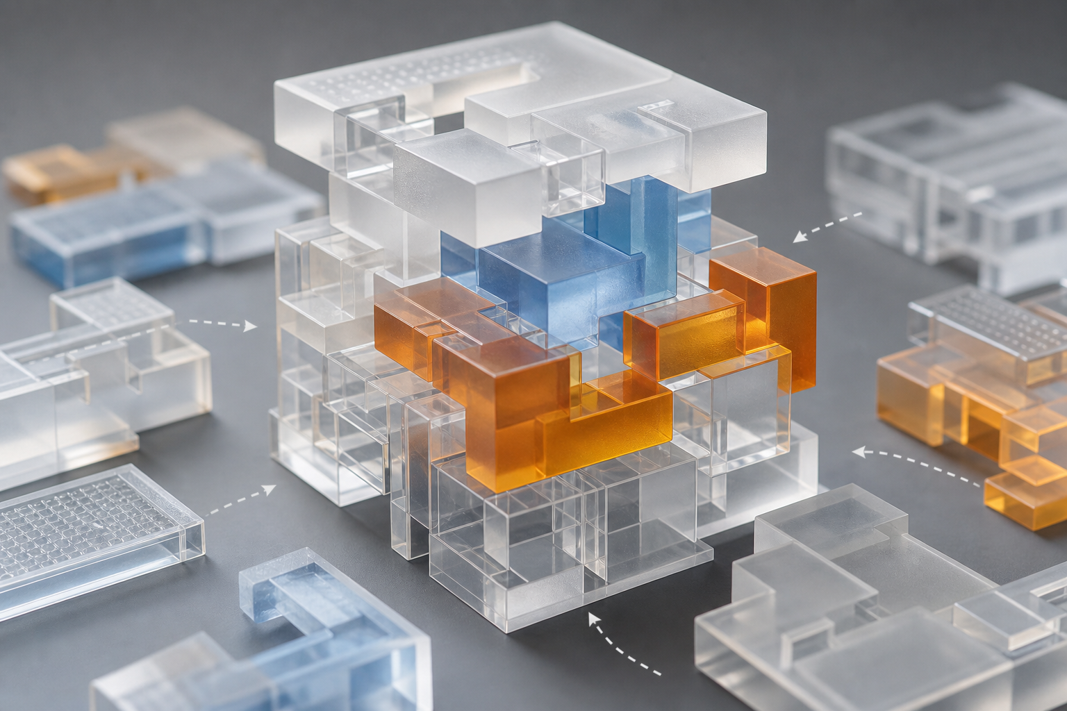A conceptual editorial image showing organized data blocks connecting to form a coherent structure, representing robust information retrieval.