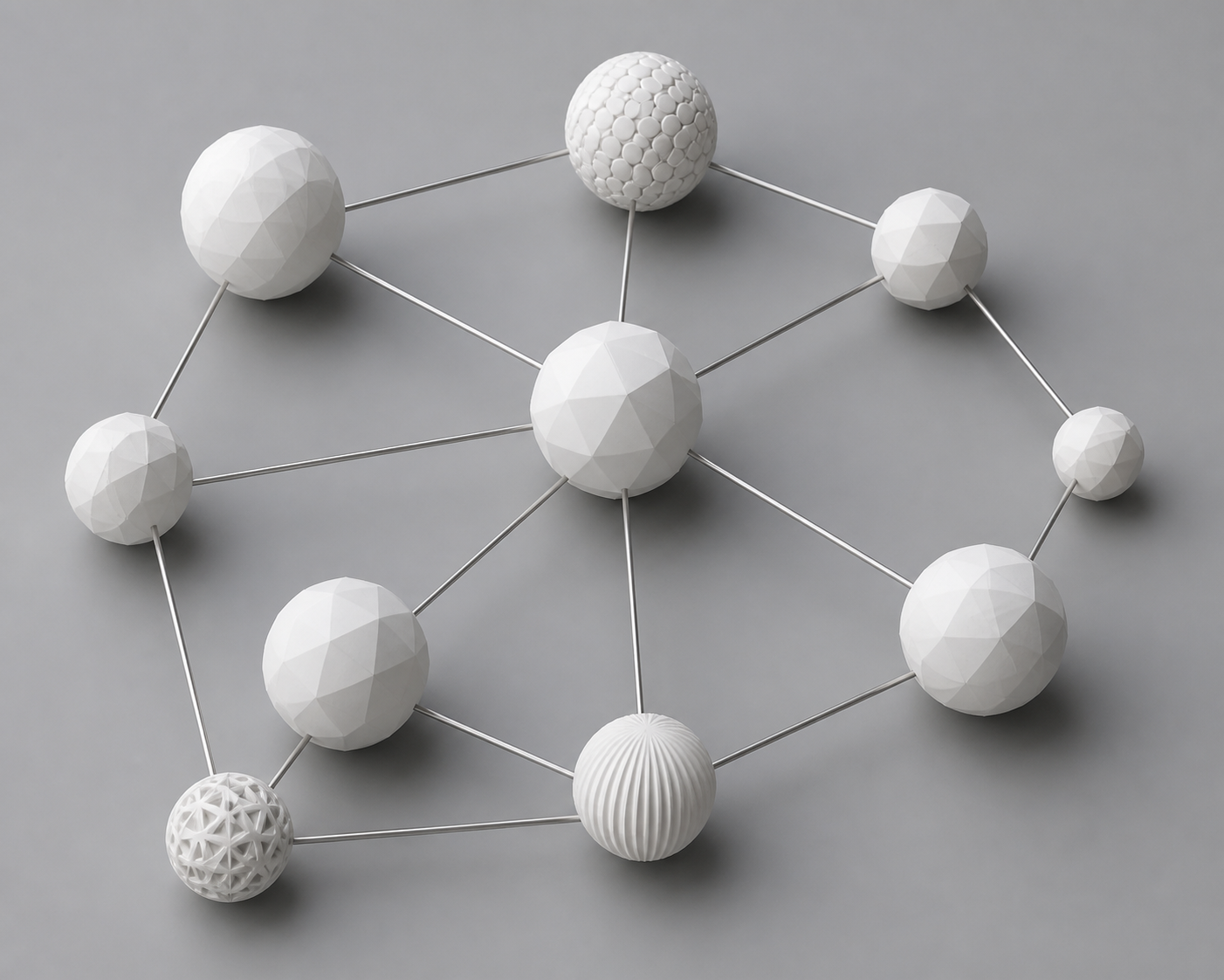 Abstract visualization of interconnected nodes representing a knowledge graph