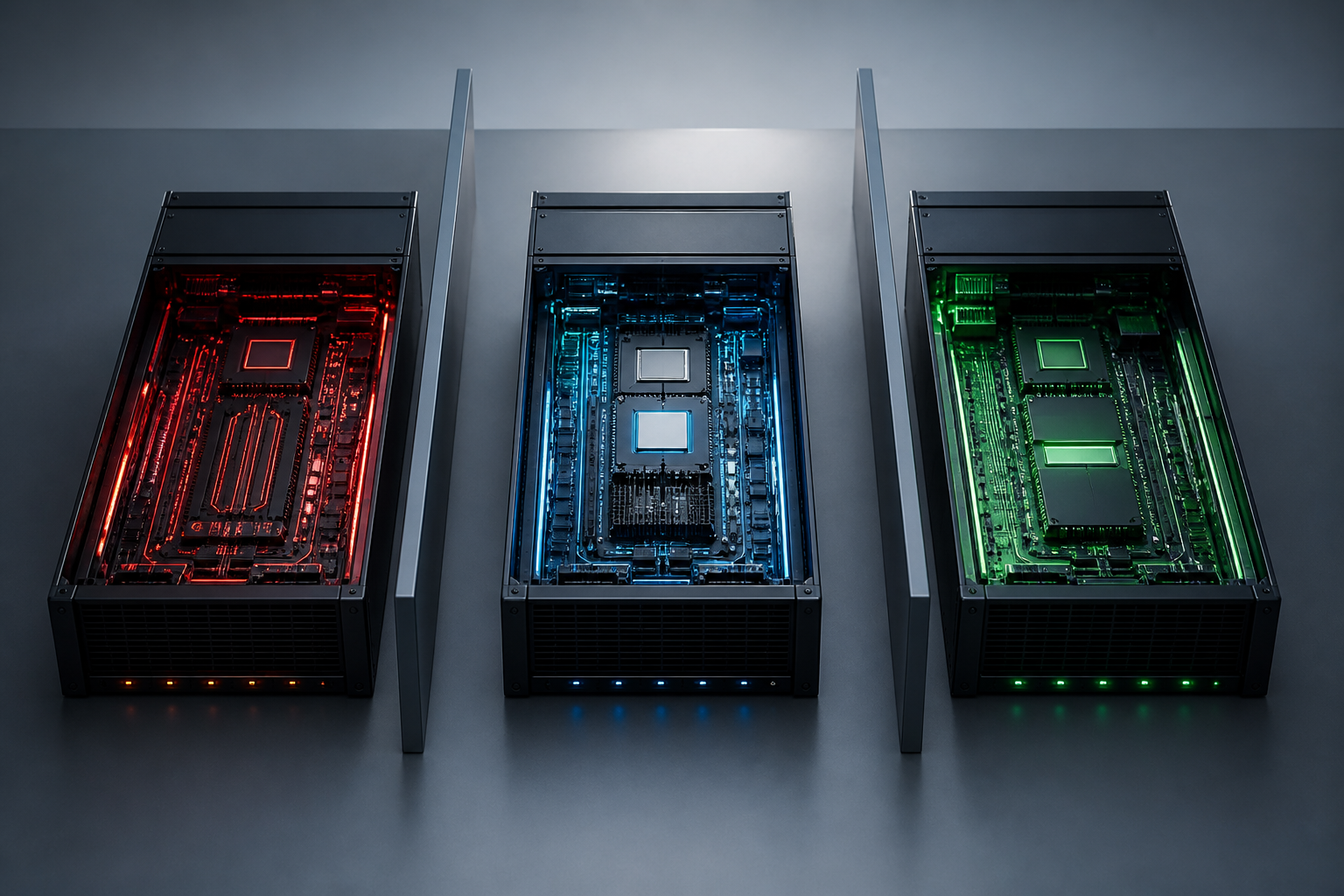 A conceptual editorial image representing the complexity of mixed domestic AI chip environments