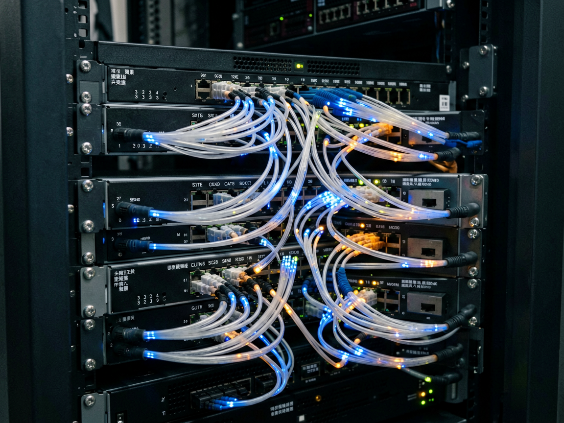 Abstract visualization of high-performance computing cluster connectivity