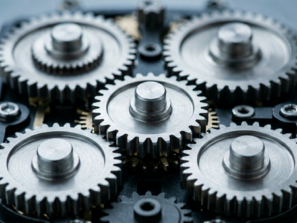 A conceptual editorial image showing a complex mechanical gear system with one specific gear highlighted, representing the bottleneck in a larger machine.