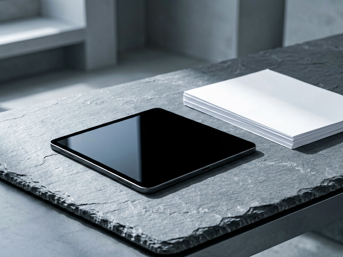 A minimalist editorial still life representing data compliance and regulatory boundaries