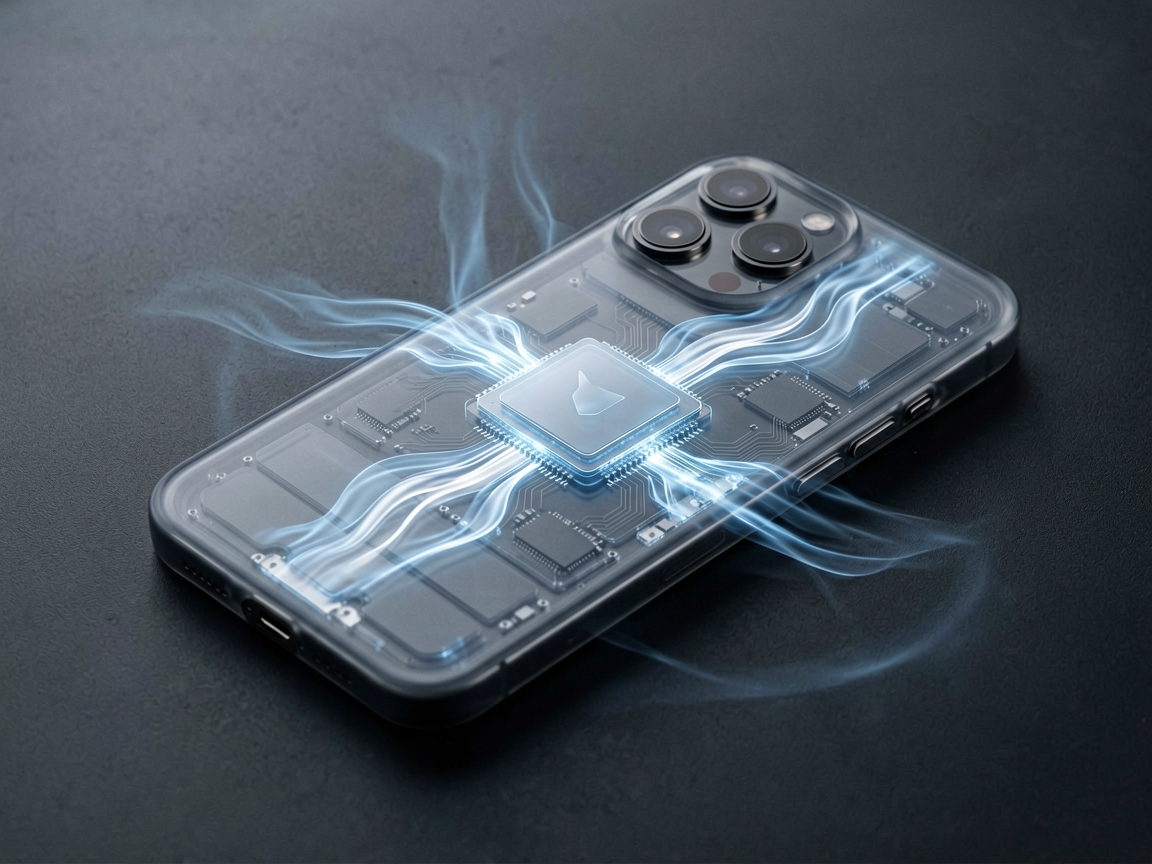 A conceptual editorial image representing dynamic memory allocation and processing power on a smartphone chip