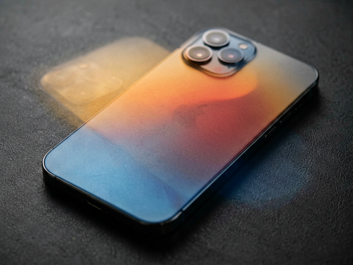 Close-up of a smartphone back panel showing heat distribution