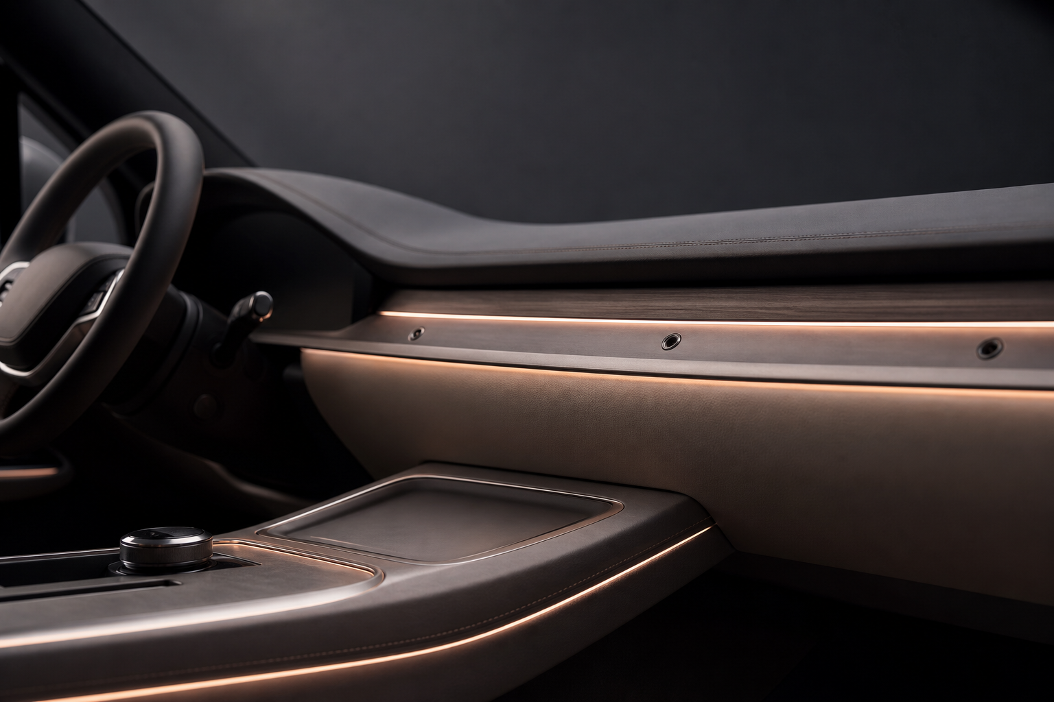 Abstract representation of intelligent car interior architecture