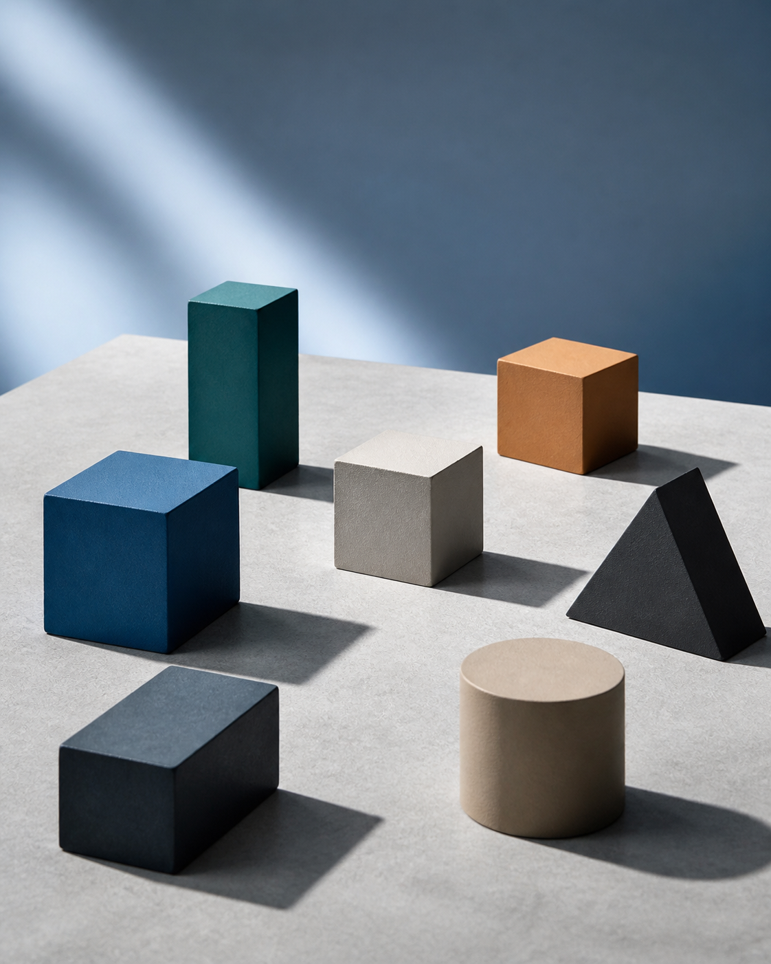 A conceptual editorial image representing modular AI expertise and sparse routing through organized geometric structures.