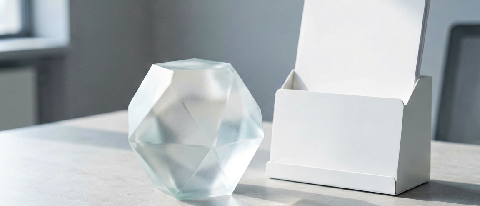 A minimalist editorial composition symbolizing AI regulation and transparency