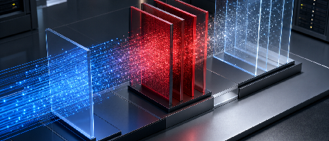 A symbolic data compliance checkpoint with stages for data processing and logging.
