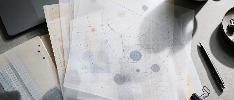 A complex, layered desk setup representing the intricate workflow and cost of enterprise AI agents