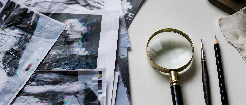 A split composition showing raw digital chaos versus meticulous manual editing tools