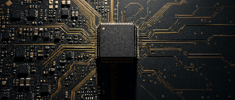 A single, pristine ARM-designed chip casting a sharp shadow that splits a circuit board into two diverging paths, symbolizing the architectural fork.