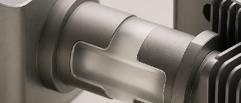 A high-end modular connector bridging two different technical components.