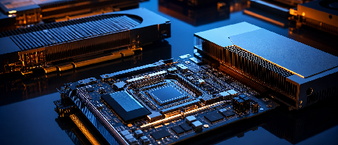 A conceptual editorial shot of server hardware components representing computational cost and efficiency