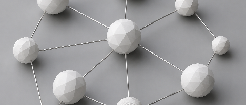 Abstract visualization of interconnected nodes representing a knowledge graph