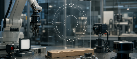 Industrial still life symbolizing AI's transition to closed-loop scenario validation.