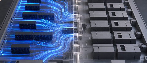 Editorial concept illustrating the balance between speed and stability in shared computing infrastructure