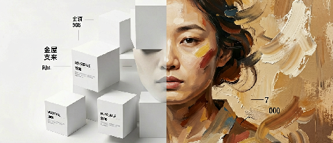 A split composition showing a rigid, geometric AI interface on one side and a fluid, chaotic human emotional expression on the other, separated by a sharp line.
