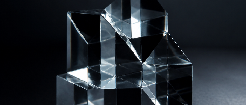 A minimalist architectural sculpture representing selective activation and efficiency in computing