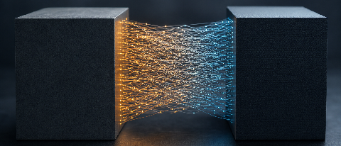 Abstract representation of data connection and infrastructure bridging