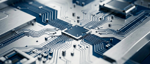 Abstract visualization of optimized data flow and structured memory blocks in a high-tech server environment