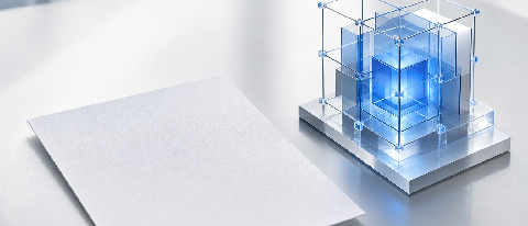 A stylized editorial composition showing a paper resume being processed by a sleek, abstract digital interface, symbolizing AI recruitment screening.