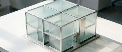 A minimalist architectural model representing strict regulatory frameworks and data processing