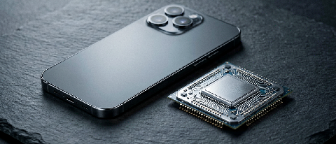 Conceptual split between limited memory storage and advanced local AI processing chips