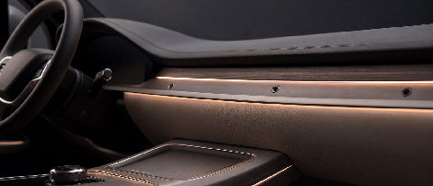 Abstract representation of intelligent car interior architecture