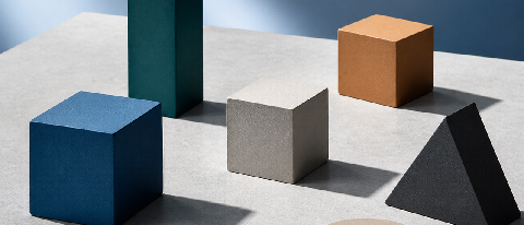 A conceptual editorial image representing modular AI expertise and sparse routing through organized geometric structures.